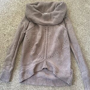 LOFT Heathered Cowl Neck Sweater